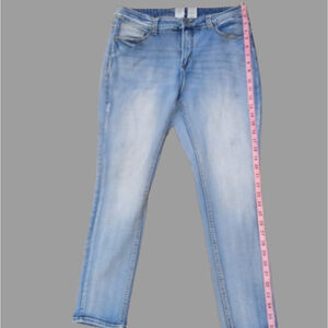 Women's TIME AND TRU Light Wash Blue Denim Skinny Jeans Plus Size 18